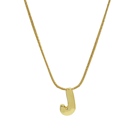 Wholesale Women's Stainless Steel And Copper Snake Chain Necklace With English Letters Pendant And Electroplating Process