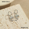 Wholesale Women's Stainless Steel And 18K Electroplated Geometric Style Earrings