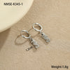 Wholesale Women's Stainless Steel And 18K Electroplated Geometric Style Earrings
