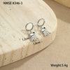 Wholesale Women's Stainless Steel And 18K Electroplated Geometric Style Earrings