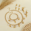 Wholesale Women's Stainless Steel And 18K Gold Electroplated Marine Life Jewelry Set With Sea Shell And Starfish
