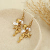 Wholesale Women's Stainless Steel And 18K Gold Electroplated Marine Life Jewelry Set With Sea Shell And Starfish