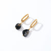 Wholesale Women's Stainless Steel And Natural Stone Simple Light Luxury Style Irregular Earrings