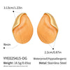 Wholesale Women's Stainless Steel And Resin Geometric Smudged Irregular Chubby Earrings With Pvd Furnace Vacuum Real Gold Plating Sweet And Cool Style