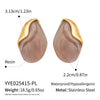 Wholesale Women's Stainless Steel And Resin Geometric Smudged Irregular Chubby Earrings With Pvd Furnace Vacuum Real Gold Plating Sweet And Cool Style