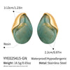 Wholesale Women's Stainless Steel And Resin Geometric Smudged Irregular Chubby Earrings With Pvd Furnace Vacuum Real Gold Plating Sweet And Cool Style