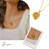 Wholesale Women's Stainless Steel And 925 Silver Geometric Threaded Hoop Pendant Necklace With Electroplating