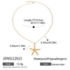 Wholesale Women's Stainless Steel And Titanium Steel Animal Style Geometric Starfish Necklace With Electroplating