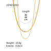 Wholesale Women's Stainless Steel And Titanium Steel Blade Chain Double Layer Necklace With Geometric Design And Electroplating