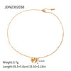 Wholesale Women's Stainless Steel And Titanium Steel Bow Clavicle Necklace With Electroplating