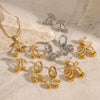 Wholesale Women's Stainless Steel And Titanium Steel Cherry Jewelry With Geometric Pattern And Electroplating Treatment