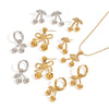 Wholesale Women's Stainless Steel And Titanium Steel Cherry Jewelry With Geometric Pattern And Electroplating Treatment