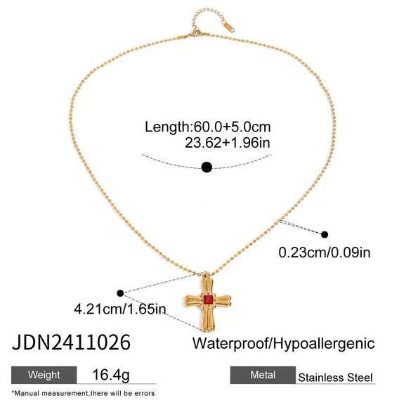 Wholesale Women's Stainless Steel And Titanium Steel Electroplated Geometric Necklace