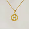 Wholesale Women's Stainless Steel And Titanium Steel Electroplated Round Pattern Letters And Numbers Necklace With Cross Chain