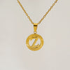 Wholesale Women's Stainless Steel And Titanium Steel Electroplated Round Pattern Letters And Numbers Necklace With Cross Chain