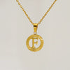 Wholesale Women's Stainless Steel And Titanium Steel Electroplated Round Pattern Letters And Numbers Necklace With Cross Chain