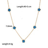 Wholesale Women's Stainless Steel And Titanium Steel Flowershaped Necklace With Electroplating And O Word Chain Versatile Style