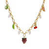Wholesale Women's Stainless Steel And Titanium Steel Fruit Style Jewelry With Electroplating Geometric Shaped Necklace