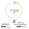 Wholesale Women's Stainless Steel And Titanium Steel Fruitshaped Sweetstyle Necklace With Electroplating Process