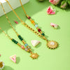 Wholesale Women's Stainless Steel And Titanium Steel Geometric Beaded Sun Pendant Necklace With Electroplating