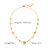 Wholesale Women's Stainless Steel And Titanium Steel Geometric Beaded Sun Pendant Necklace With Electroplating