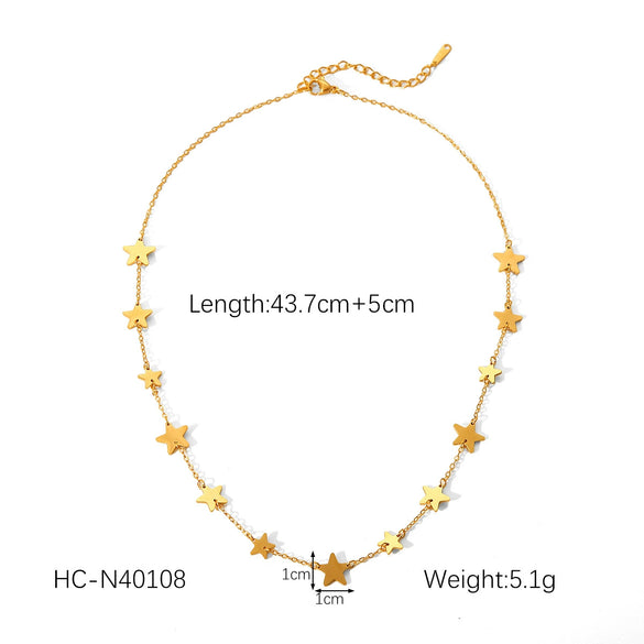 Wholesale Women's Stainless Steel And Titanium Steel Geometric Beaded Sun Pendant Necklace With Electroplating
