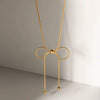 Wholesale Women's Stainless Steel And Titanium Steel Geometric Butterfly Design Electroplated Clavicle Chain Accessories