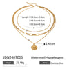Wholesale Women's Stainless Steel And Titanium Steel Geometric Coin Wind Pendant Necklace With Electroplating And Quiet Design