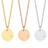 Wholesale Women's Stainless Steel And Titanium Steel Geometric Diamond Necklace With Ochain