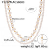 Wholesale Women's 316L Stainless Steel And 316L Stainless Steel Geometric Double Layer Necklace With Electroplating