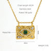Wholesale Women's Stainless Steel And Titanium Steel Geometric Fashion Goldplated Necklace With Cross Chain