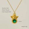 Wholesale Women's Stainless Steel And Titanium Steel Geometric Fashion Goldplated Necklace With Cross Chain