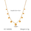 Wholesale Women's Stainless Steel And Titanium Steel Geometric Snake Bone Chain Pendant Necklace With Electroplating