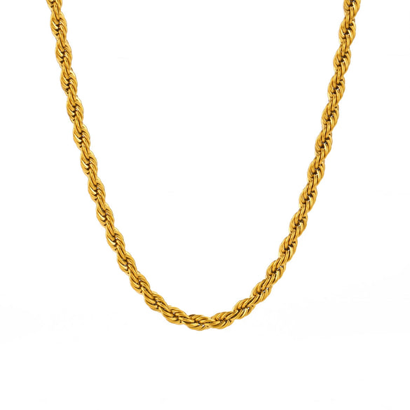 Wholesale Women's Stainless Steel And Titanium Steel Geometric Twist Necklace With Electroplating