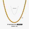 Wholesale Women's Stainless Steel And Titanium Steel Geometric Twist Necklace With Electroplating