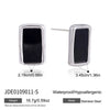 Wholesale Women's Stainless Steel And Titanium Steel Geometric Vacuum Real Gold Plated Earrings
