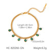 Wholesale Women's Stainless Steel And Titanium Steel Geometric Zircon Tassel Clavicle Necklace