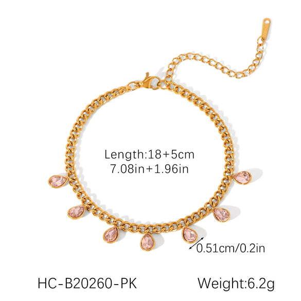 Wholesale Women's Stainless Steel And Titanium Steel Geometric Zircon Tassel Clavicle Necklace