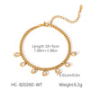 Wholesale Women's Stainless Steel And Titanium Steel Geometric Zircon Tassel Clavicle Necklace