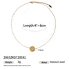 Wholesale Women's Stainless Steel And Titanium Steel Jewelry Set Electroplated Sweater Chain And Pendant Minimalist Ins Style
