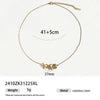 Wholesale Women's Stainless Steel And Titanium Steel Jewelry Set Electroplated Sweater Chain And Pendant Minimalist Ins Style