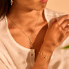 Wholesale Women's Stainless Steel And Titanium Steel Jewelry Set With Heart Drop Bell Geometric Patterns Electroplated