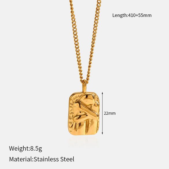 Wholesale Women's Stainless Steel And Titanium Steel Jewelry With Electroplated Cartoon Character Pattern Snake Bone Chain Necklace