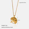Wholesale Women's Stainless Steel And Titanium Steel Jewelry With Electroplated Cartoon Character Pattern Snake Bone Chain Necklace