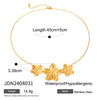 Wholesale Women's Stainless Steel And Titanium Steel Jewelry With Flower Style And Geometric Shape Electroplated Necklace Earrings Ring Bracelet