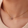 Wholesale Women's Stainless Steel And Titanium Steel Jewelry With Geometric Pattern Electroplated Snake Bone Chain And Irregular Round Zircon Inlaid Ring And Necklace
