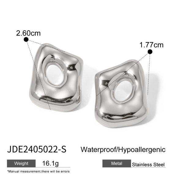 Wholesale Women's Stainless Steel And Titanium Steel Jewelry With Love Water Drops Bell Pattern Earrings And Necklace Electroplated