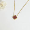 Wholesale Women's Stainless Steel And Titanium Steel 18K Plated Floral Pattern Necklace