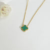Wholesale Women's Stainless Steel And Titanium Steel 18K Plated Floral Pattern Necklace