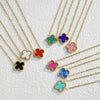 Wholesale Women's Stainless Steel And Titanium Steel 18K Plated Floral Pattern Necklace